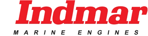 Indmar Marine Engines logo in red and black text on a transparent background.